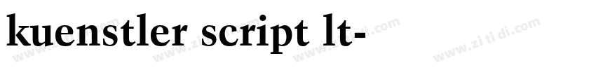 kuenstler script lt字体转换